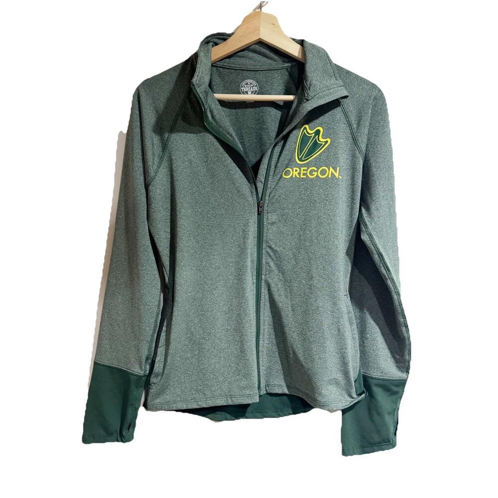 Rivalry Threads Oregon‎ University Dri-Fit athletic fit zip-up track jacket Med